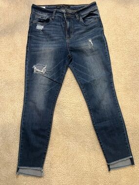 STS Blue Dark Wash High-Rise Distressed Skinny Jeans